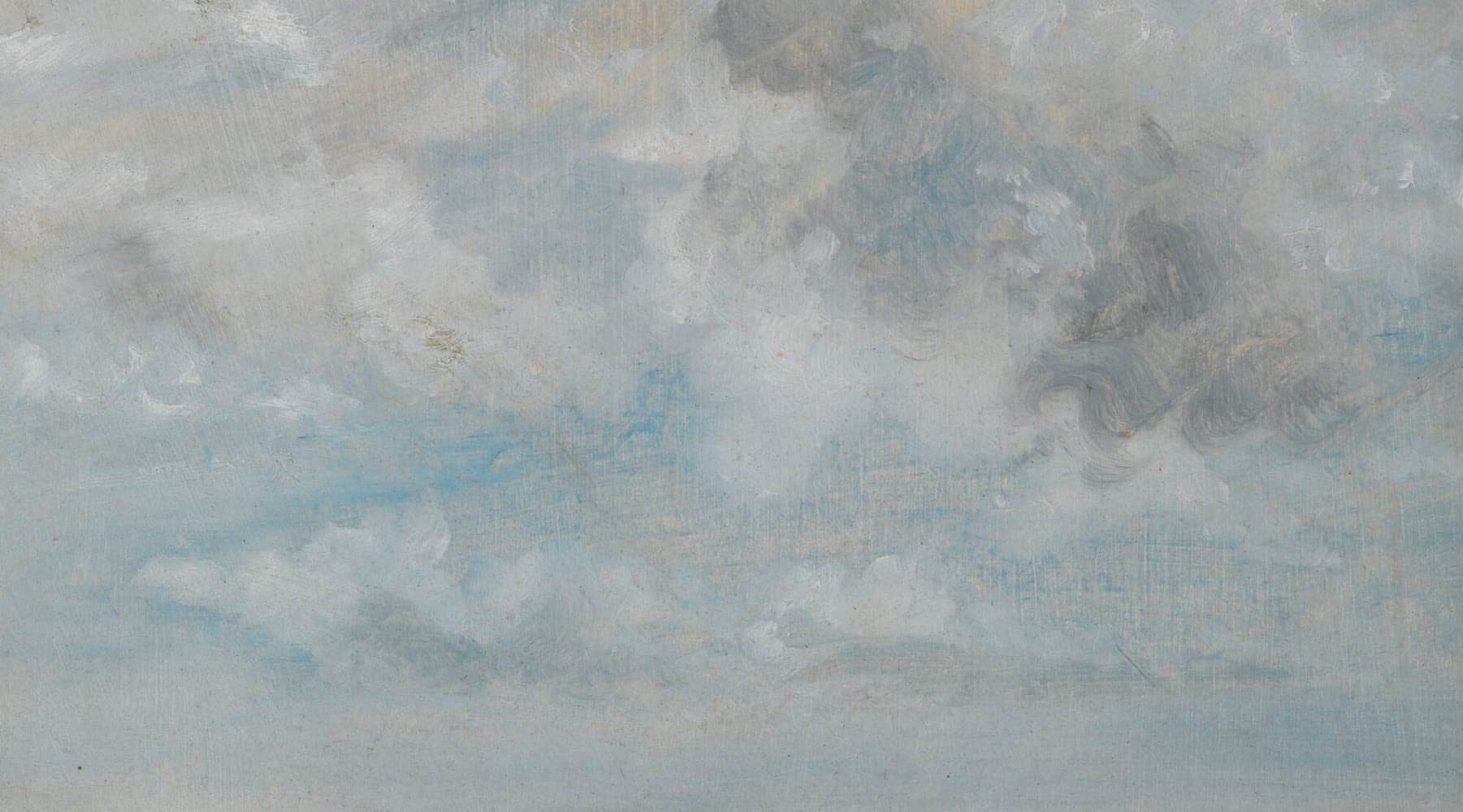 Study of clouds by John Constable: soft grey and blue haze